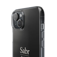 Phone Case - Clear Impact-Resistant with 'Sabr' Design, Motivational Gift