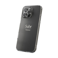 Phone Case - Clear Impact-Resistant with 'Sabr' Design, Motivational Gift