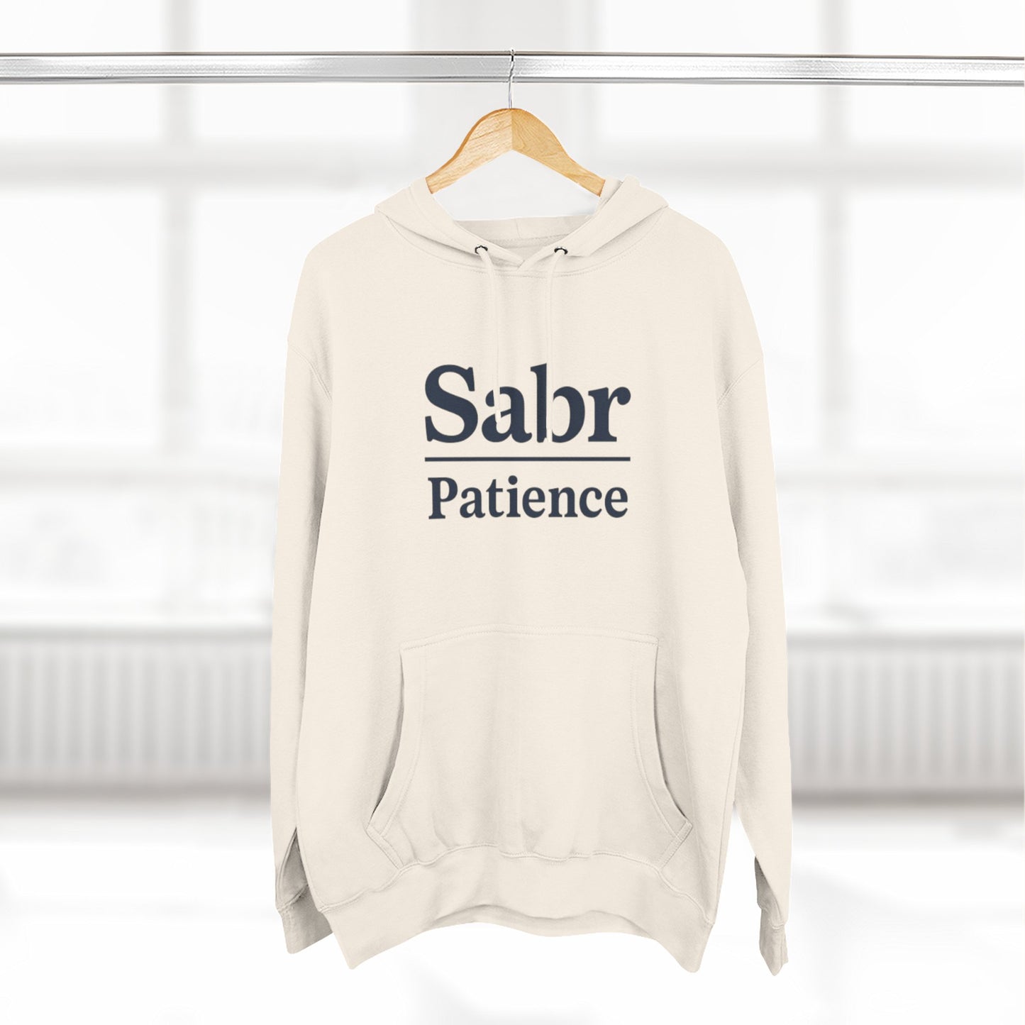 Sabr Fleece Hoodie - Trendy Comfort Apparel for mindfulness lovers