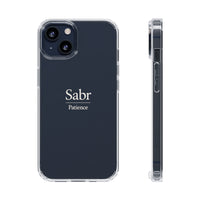 Phone Case - Clear Impact-Resistant with 'Sabr' Design, Motivational Gift