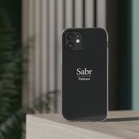 Phone Case - Clear Impact-Resistant with 'Sabr' Design, Motivational Gift