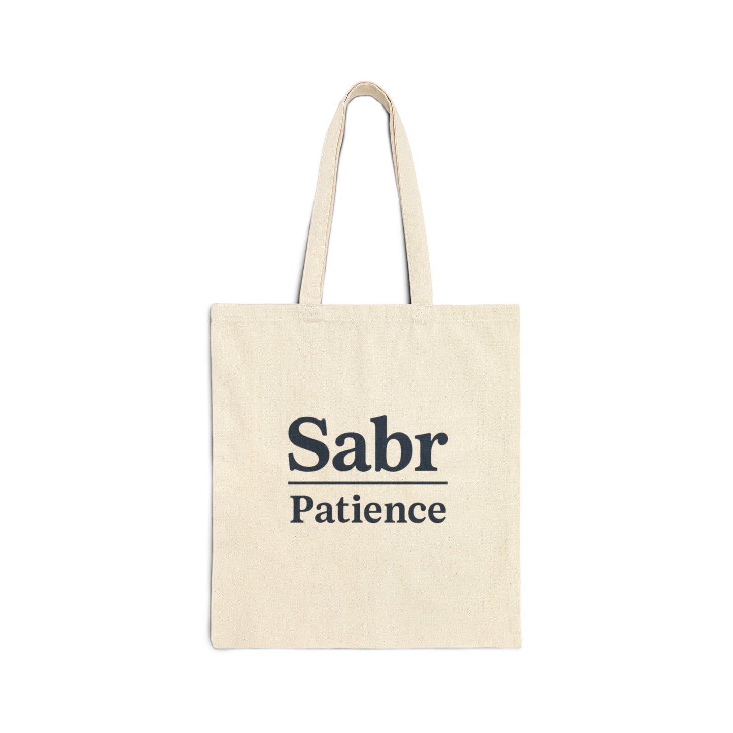 Sabr Patience Cotton Canvas Tote Bag