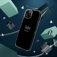 Phone Case - Clear Impact-Resistant with 'Sabr' Design, Motivational Gift