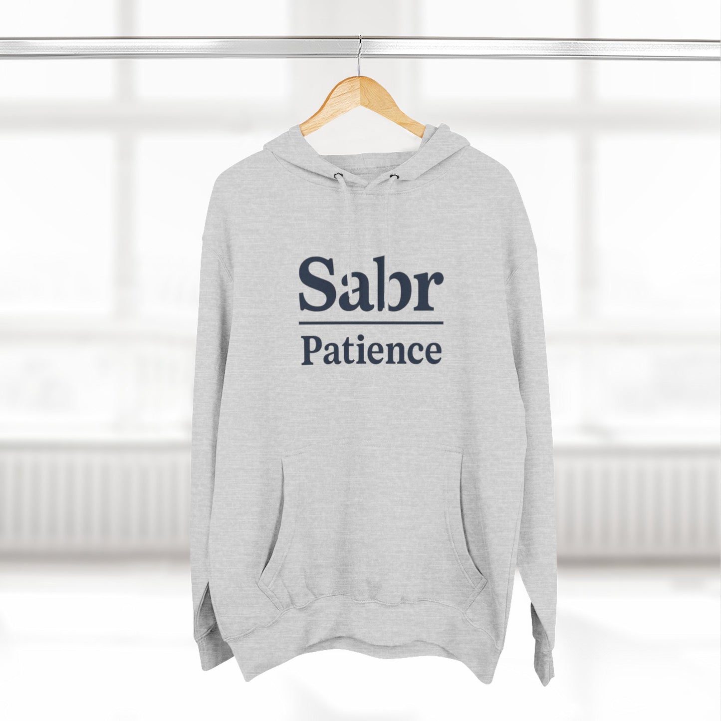 Sabr Fleece Hoodie - Trendy Comfort Apparel for mindfulness lovers