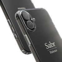 Phone Case - Clear Impact-Resistant with 'Sabr' Design, Motivational Gift