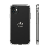 Phone Case - Clear Impact-Resistant with 'Sabr' Design, Motivational Gift