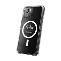 Clear Magnetic iPhone Case with 'Sabr Patience' Design