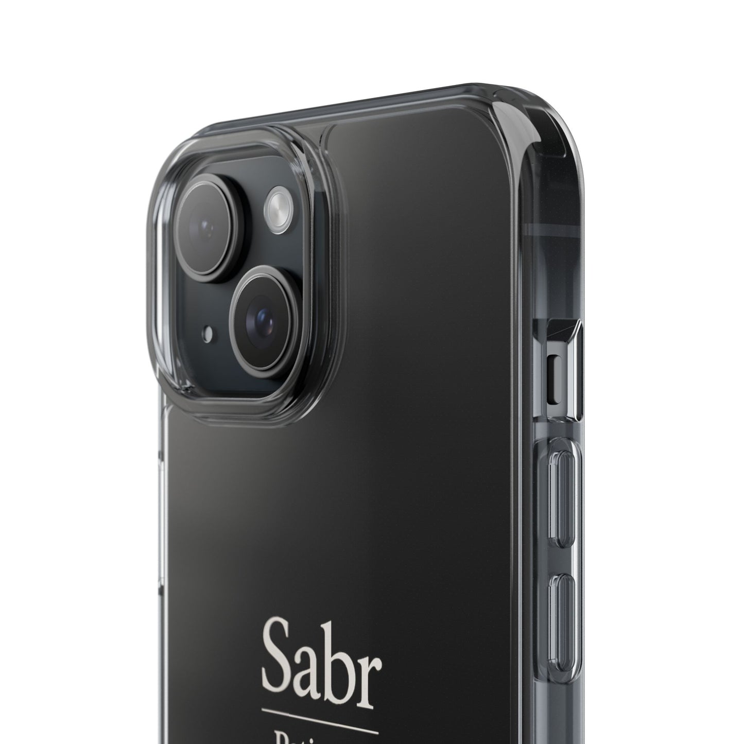 Phone Case - Clear Impact-Resistant with 'Sabr' Design, Motivational Gift