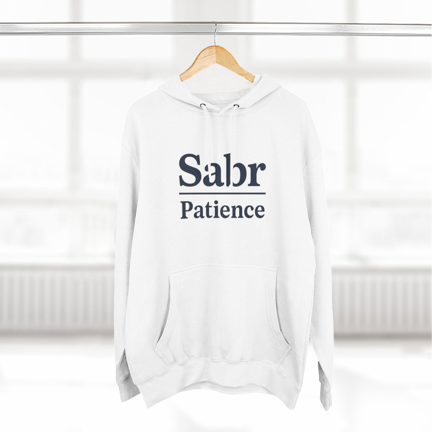 Sabr Fleece Hoodie - Trendy Comfort Apparel for mindfulness lovers