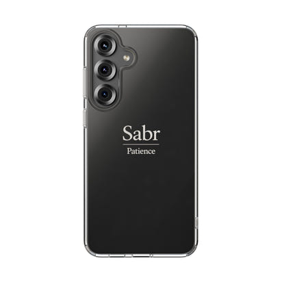 Phone Case - Clear Impact-Resistant with 'Sabr' Design, Motivational Gift