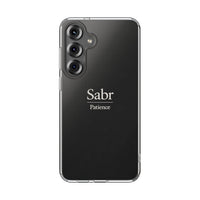 Phone Case - Clear Impact-Resistant with 'Sabr' Design, Motivational Gift