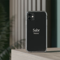 Phone Case - Clear Impact-Resistant with 'Sabr' Design, Motivational Gift