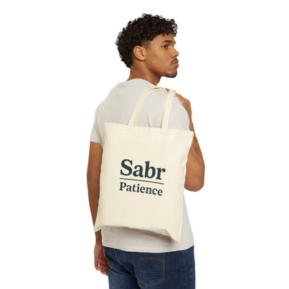 Sabr Patience Cotton Canvas Tote Bag