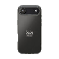 Phone Case - Clear Impact-Resistant with 'Sabr' Design, Motivational Gift