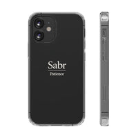 Phone Case - Clear Impact-Resistant with 'Sabr' Design, Motivational Gift