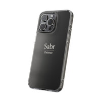 Phone Case - Clear Impact-Resistant with 'Sabr' Design, Motivational Gift