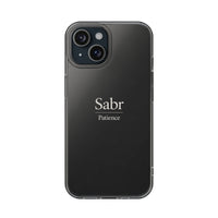 Phone Case - Clear Impact-Resistant with 'Sabr' Design, Motivational Gift
