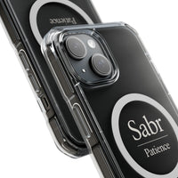 Clear Magnetic iPhone Case with 'Sabr Patience' Design