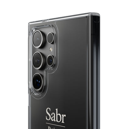 Phone Case - Clear Impact-Resistant with 'Sabr' Design, Motivational Gift