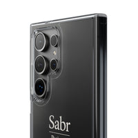 Phone Case - Clear Impact-Resistant with 'Sabr' Design, Motivational Gift