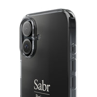 Phone Case - Clear Impact-Resistant with 'Sabr' Design, Motivational Gift