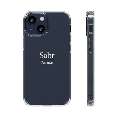 Phone Case - Clear Impact-Resistant with 'Sabr' Design, Motivational Gift
