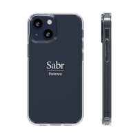 Phone Case - Clear Impact-Resistant with 'Sabr' Design, Motivational Gift