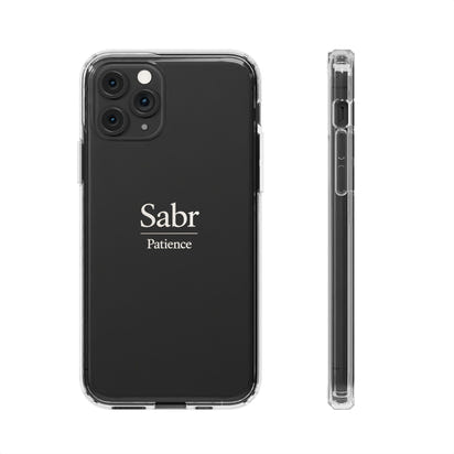 Phone Case - Clear Impact-Resistant with 'Sabr' Design, Motivational Gift