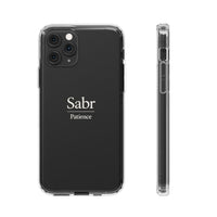 Phone Case - Clear Impact-Resistant with 'Sabr' Design, Motivational Gift