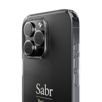 Phone Case - Clear Impact-Resistant with 'Sabr' Design, Motivational Gift