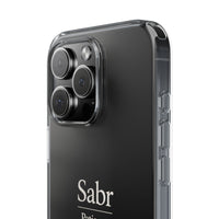 Phone Case - Clear Impact-Resistant with 'Sabr' Design, Motivational Gift