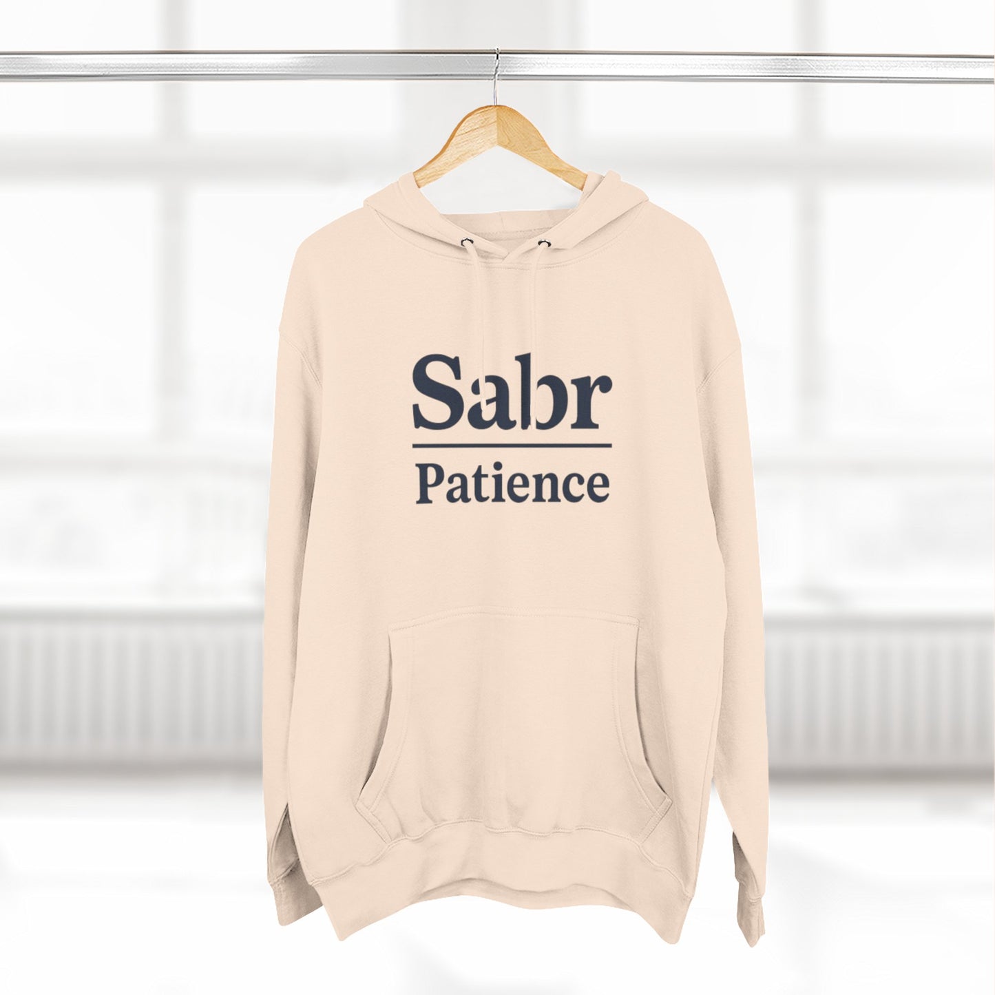 Sabr Fleece Hoodie - Trendy Comfort Apparel for mindfulness lovers