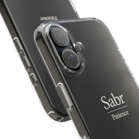 Phone Case - Clear Impact-Resistant with 'Sabr' Design, Motivational Gift