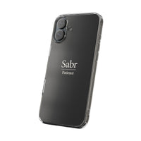 Phone Case - Clear Impact-Resistant with 'Sabr' Design, Motivational Gift