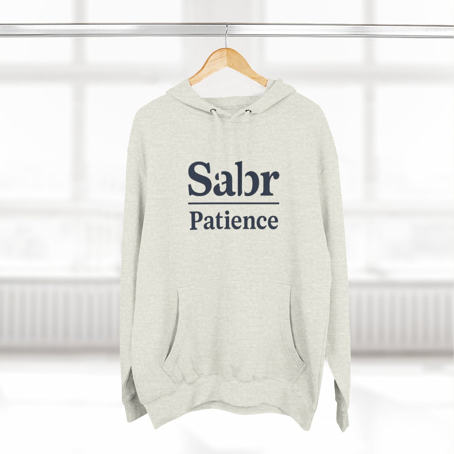 Sabr Fleece Hoodie - Trendy Comfort Apparel for mindfulness lovers