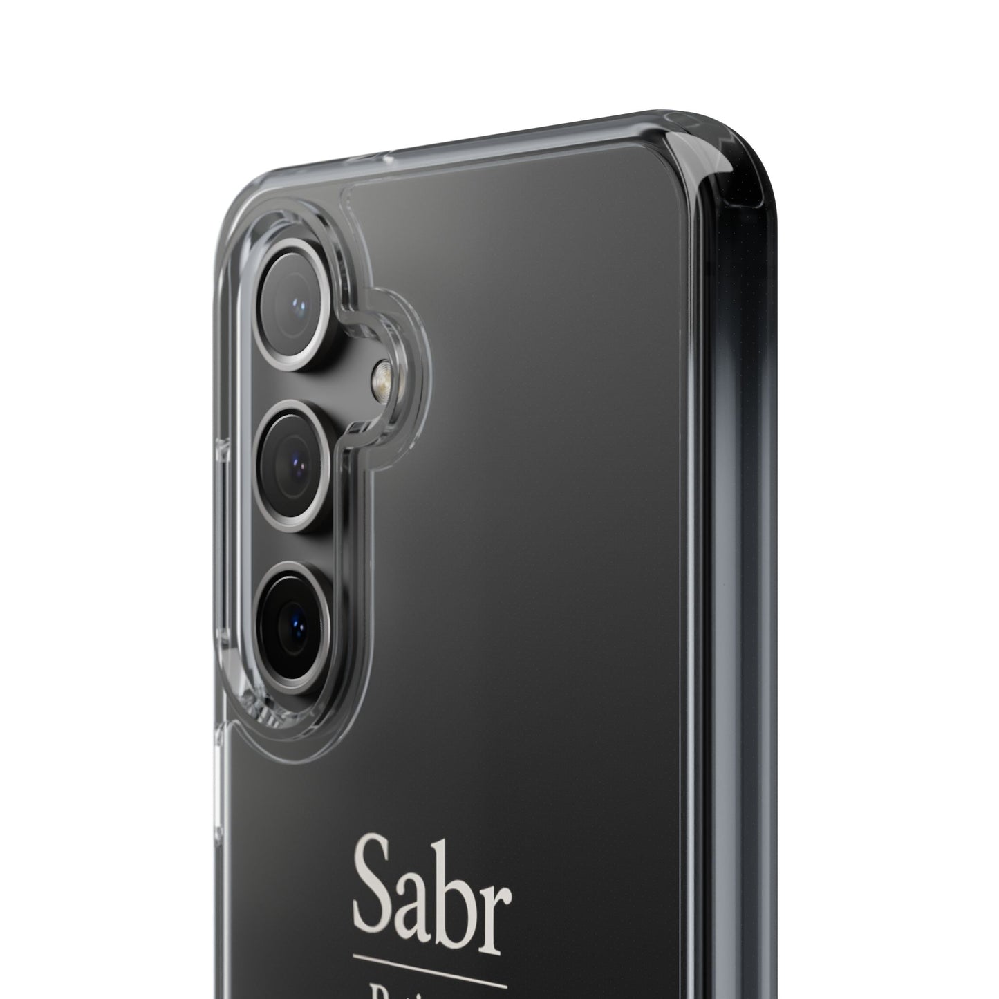 Phone Case - Clear Impact-Resistant with 'Sabr' Design, Motivational Gift