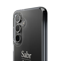 Phone Case - Clear Impact-Resistant with 'Sabr' Design, Motivational Gift